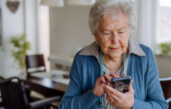 Older woman with mobile phone